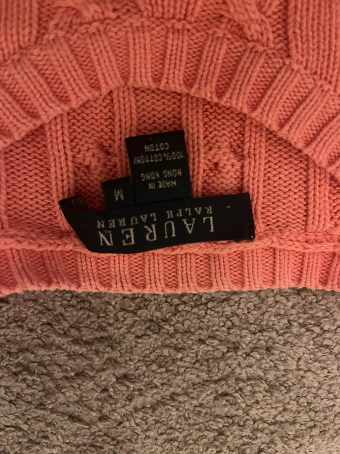 Rosa kabelstickad tröja Lauren Ralph Lauren - 2