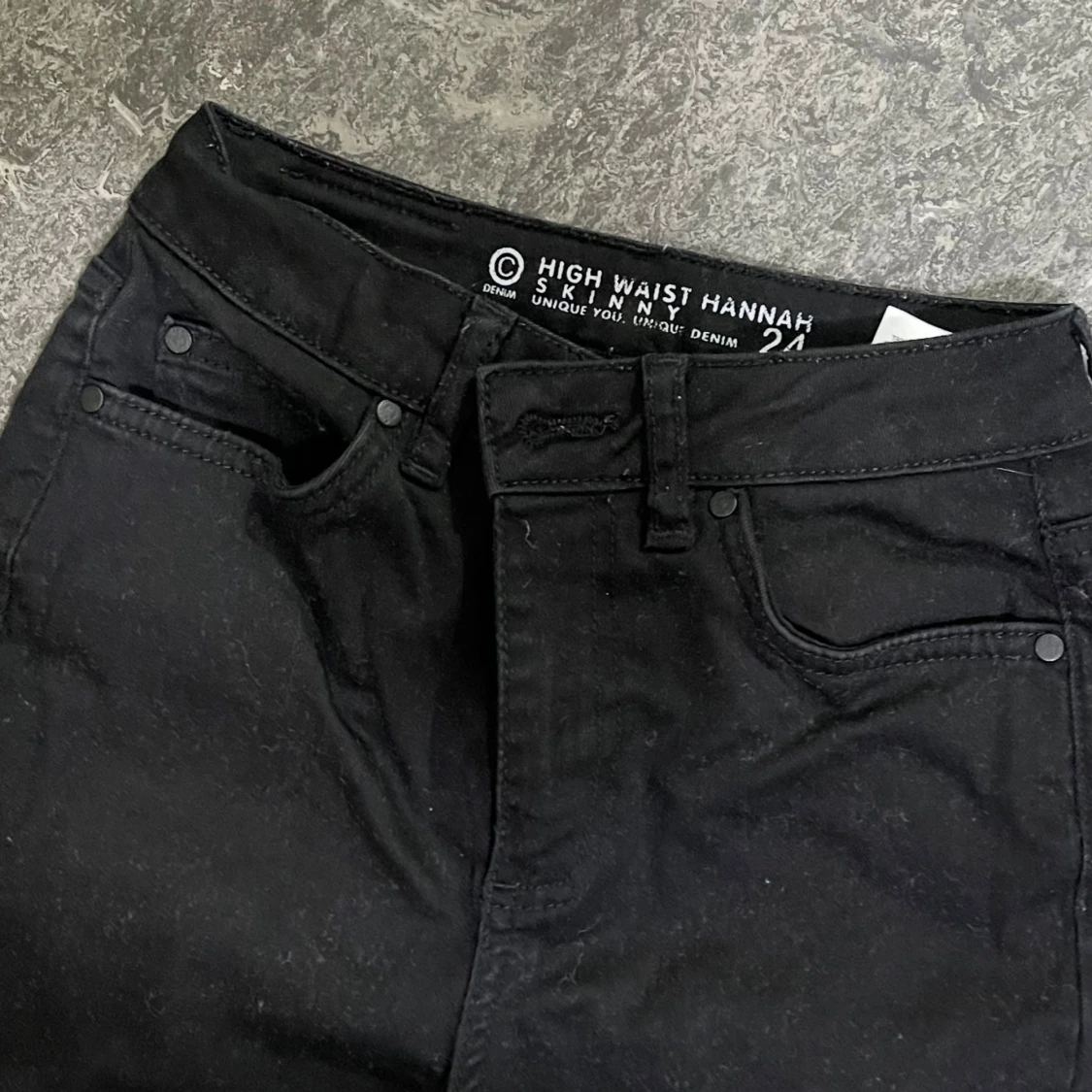 Svarta high waist skinny jeans Hannah - 2