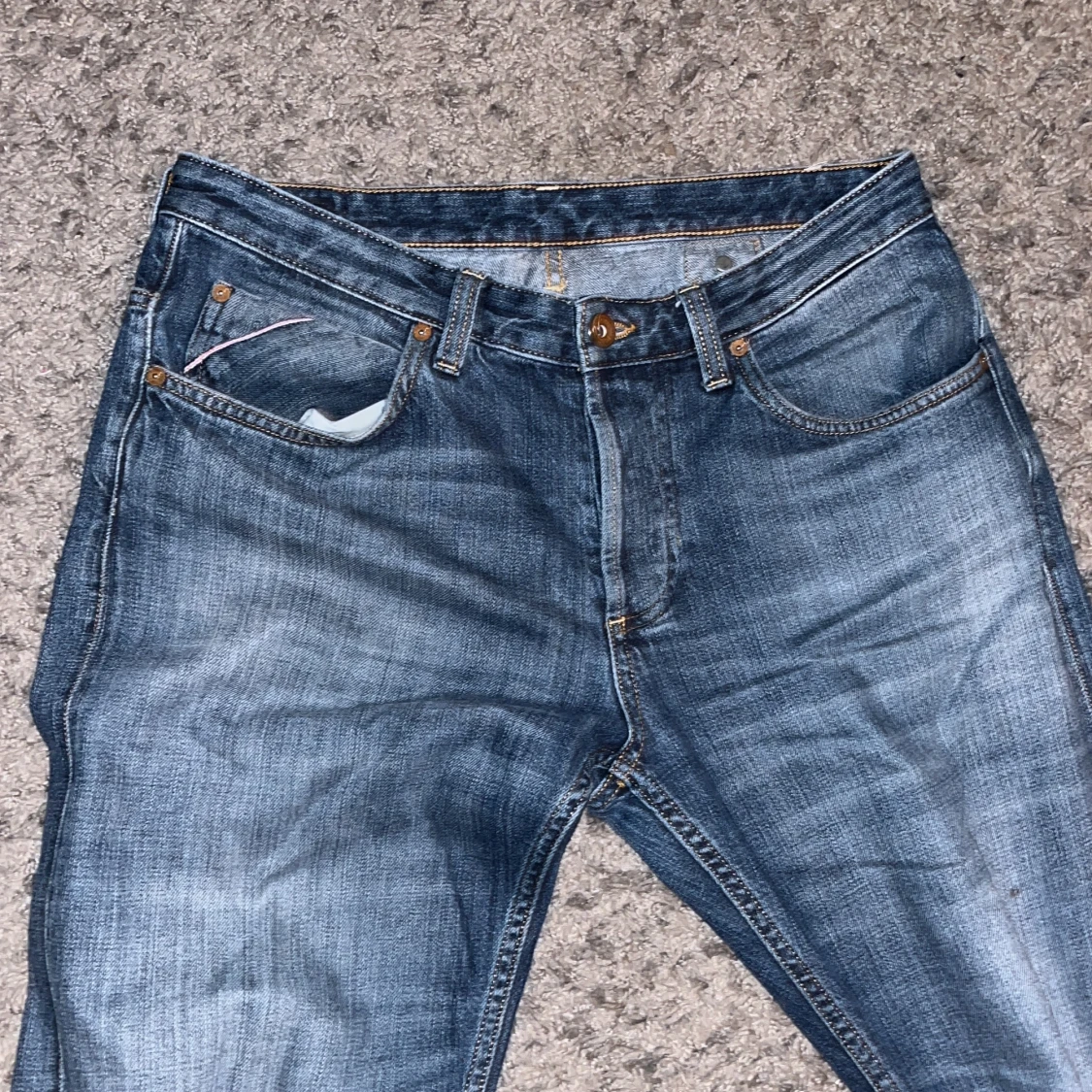 Blå jeans från Gant med raka ben - 1