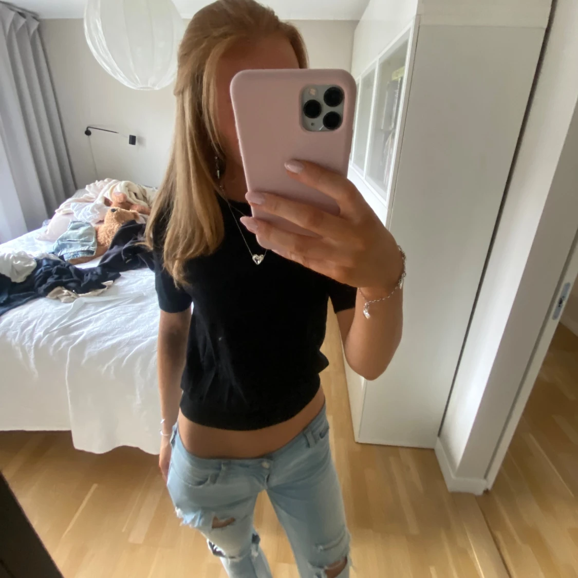 Svart stickad topp från Zara - 1