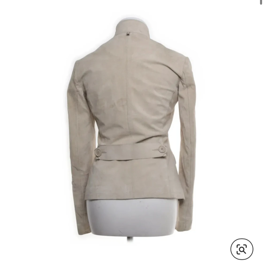 Beige mockajacka med ståkrage - 1