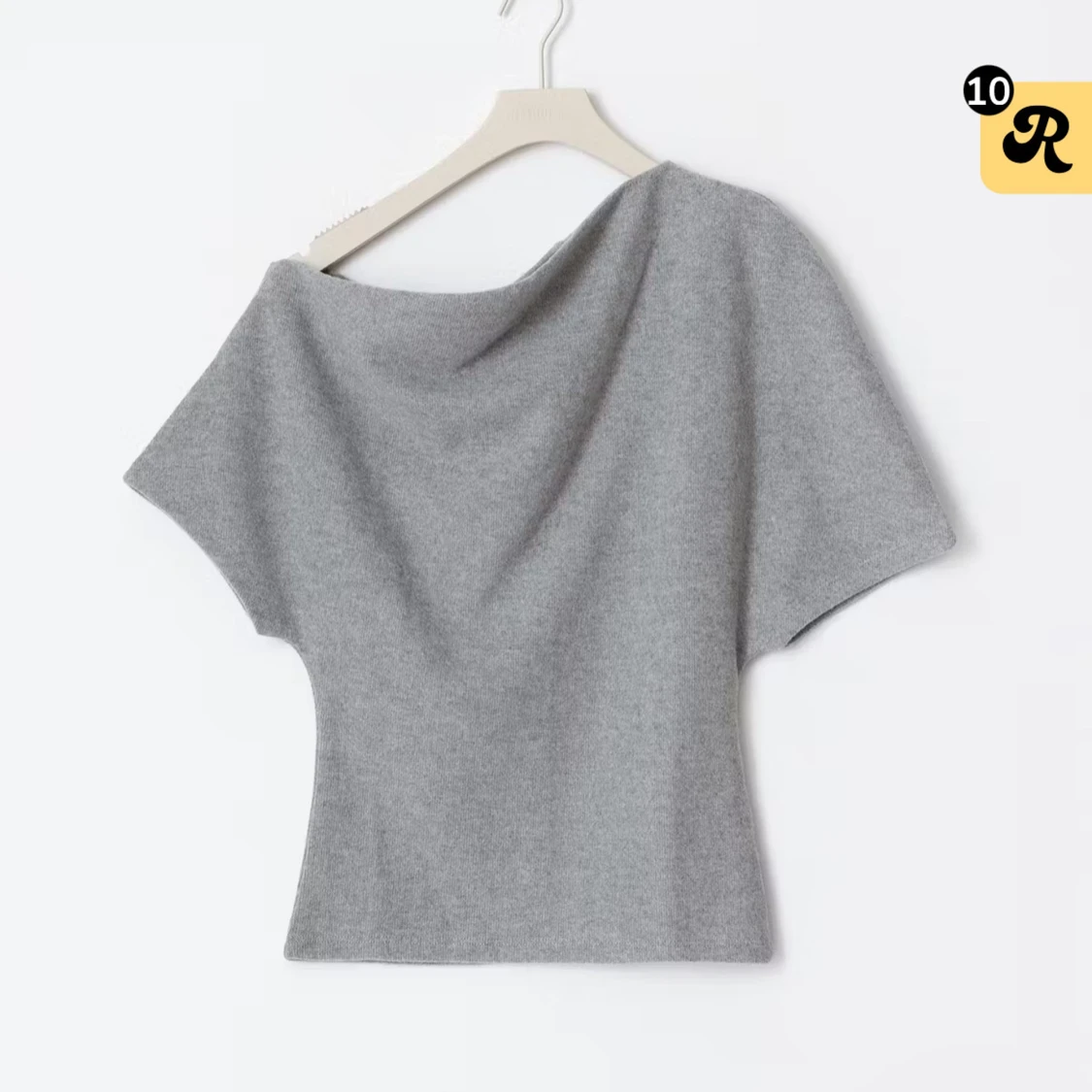 Grå offshoulder stickad tröja Gina Tricot - 2