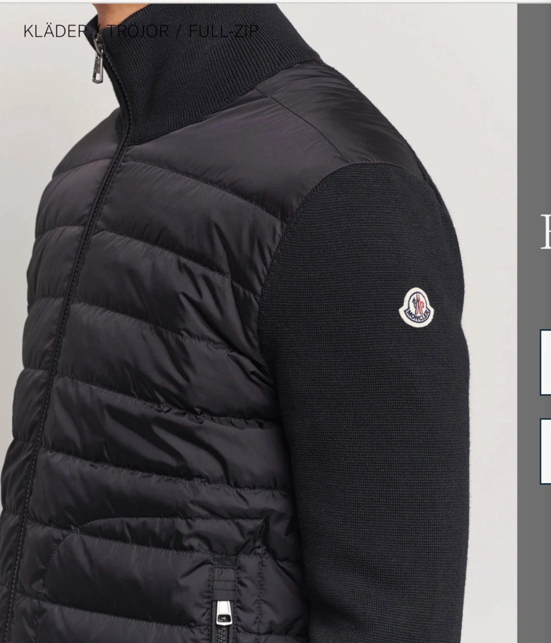 Svart hybrid cardigan Moncler S - 4