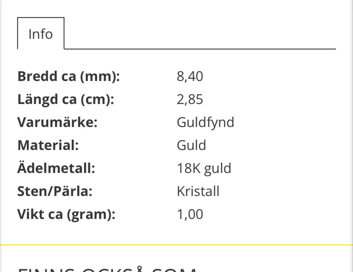 Guldörhängen med kristaller - 1
