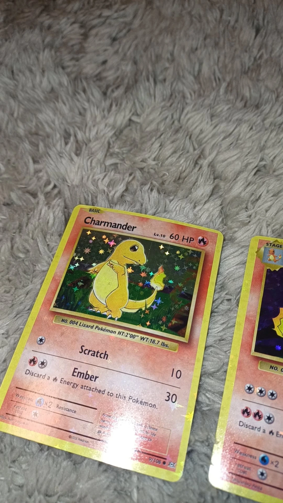 Pokémon-kort: Charmander, Charmeleon & Charizard (holo) - 1