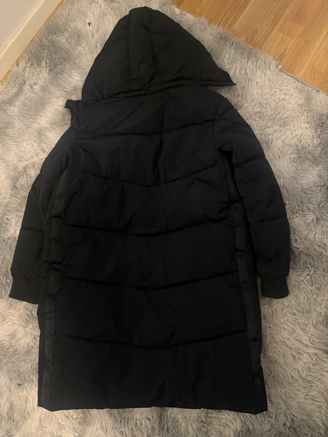 Svart lång pufferjacka Everest - 3