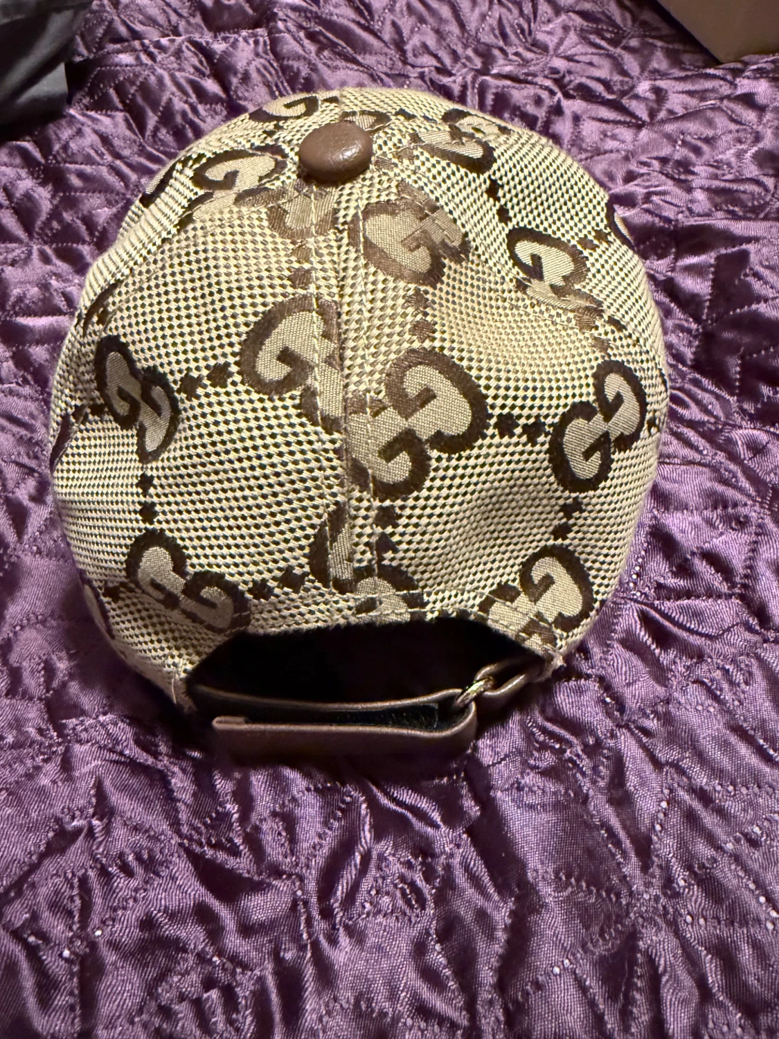 Gucci beige keps med GG-mönster - 1