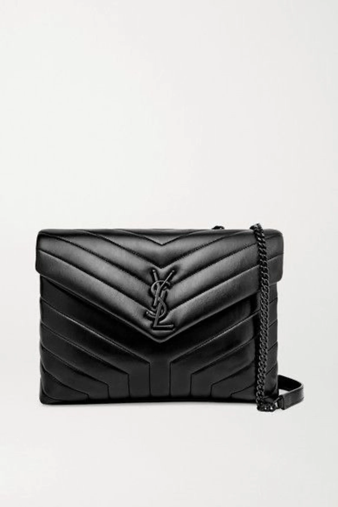 Svart quiltad axelväska från YSL
