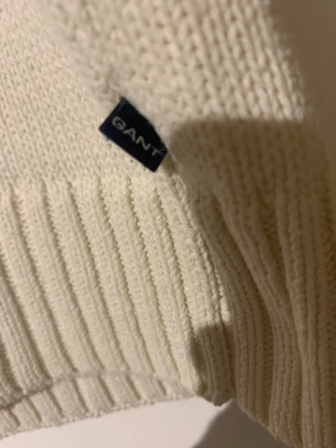 Vit stickad tröja från GANT - 5