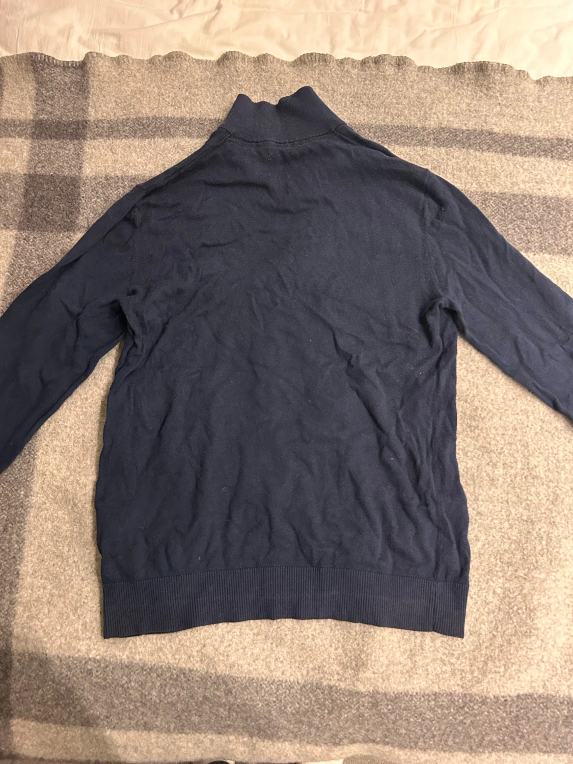 Marinblå half zip polotröja Jack & Jones - 2