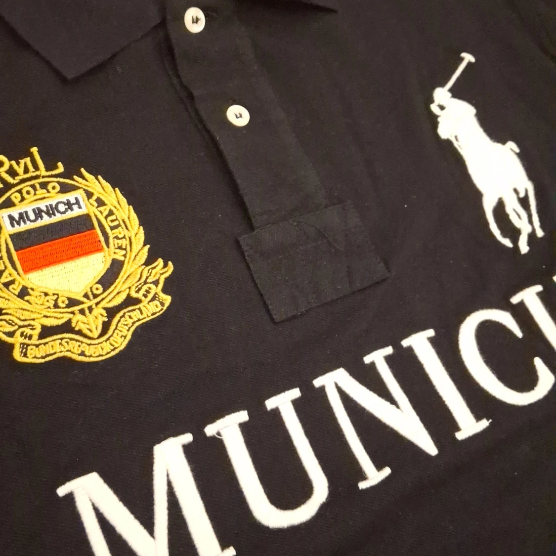 Svart Polo Ralph Lauren Munich piké - 3
