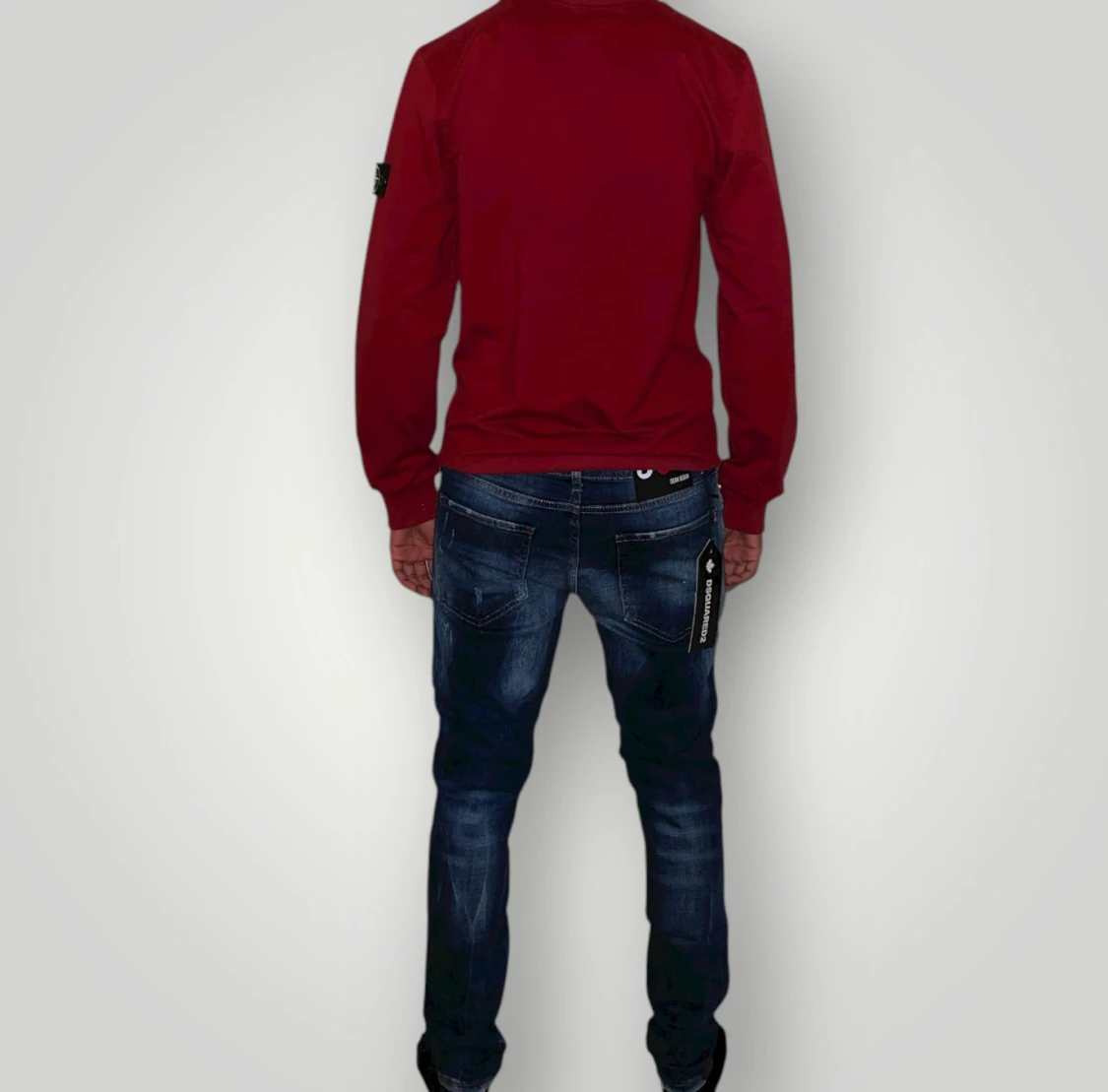 Stone Island tröja strl M röd  - 1