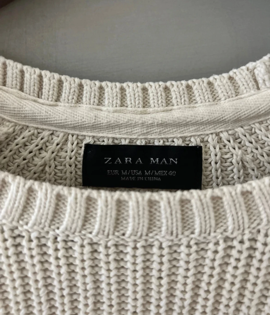 Blå vit randig stickad sweater - 4