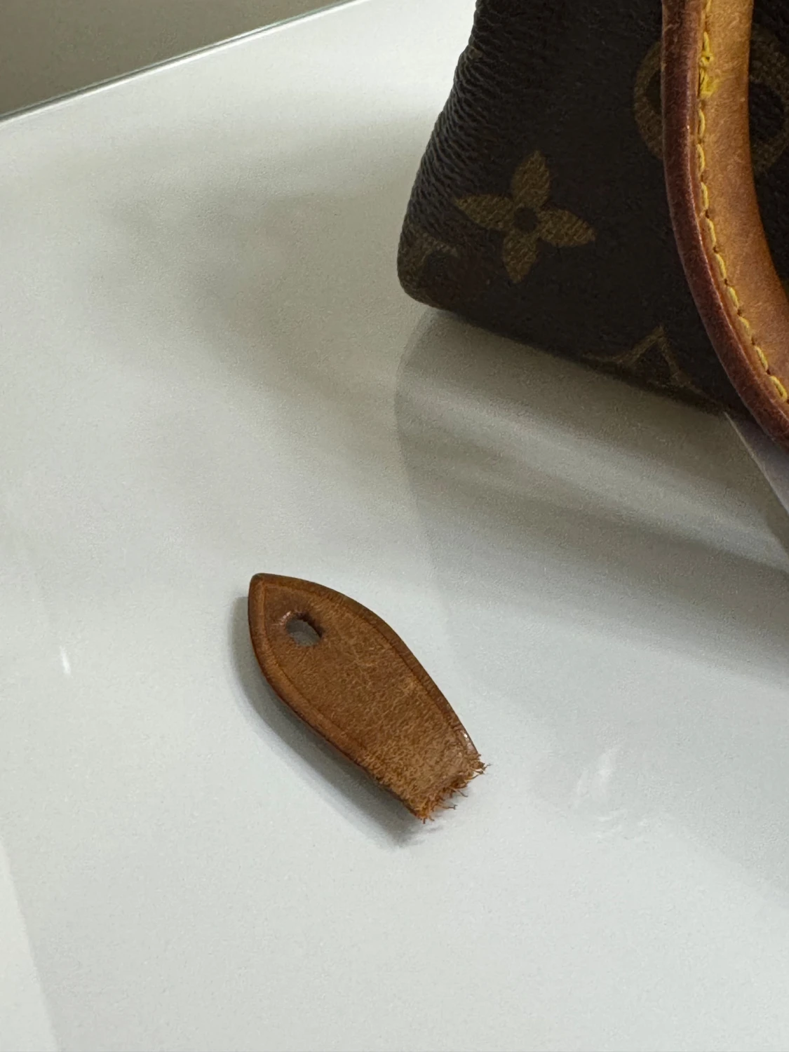 Louis Vuitton brun handväska monogram - 5