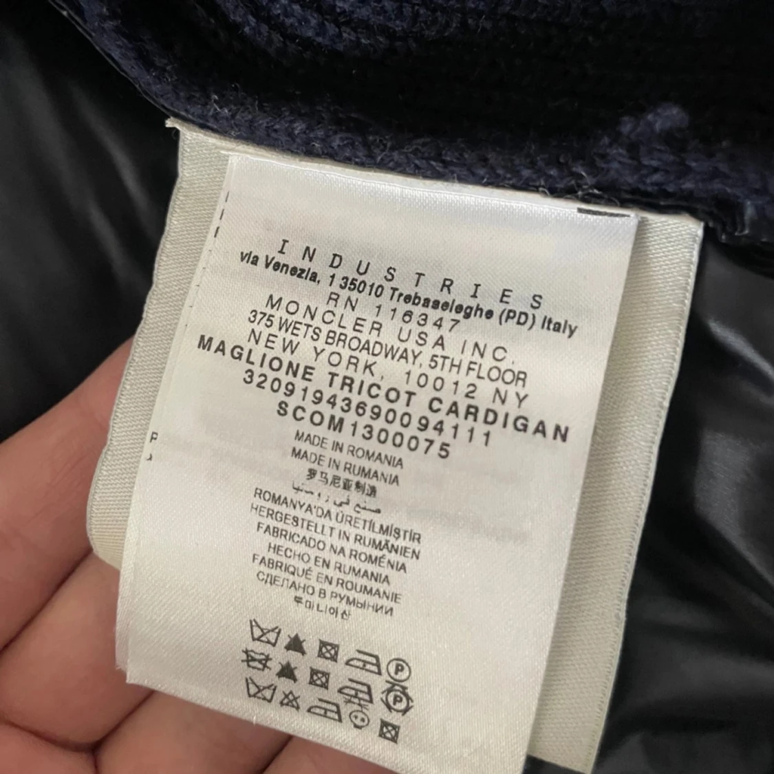 Moncler Backpadded Cardigan Navy - 3