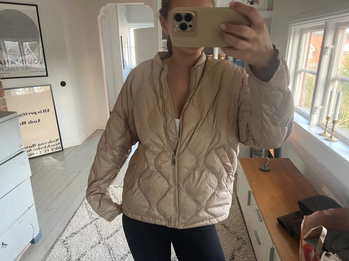 Beige puff jacka - 1