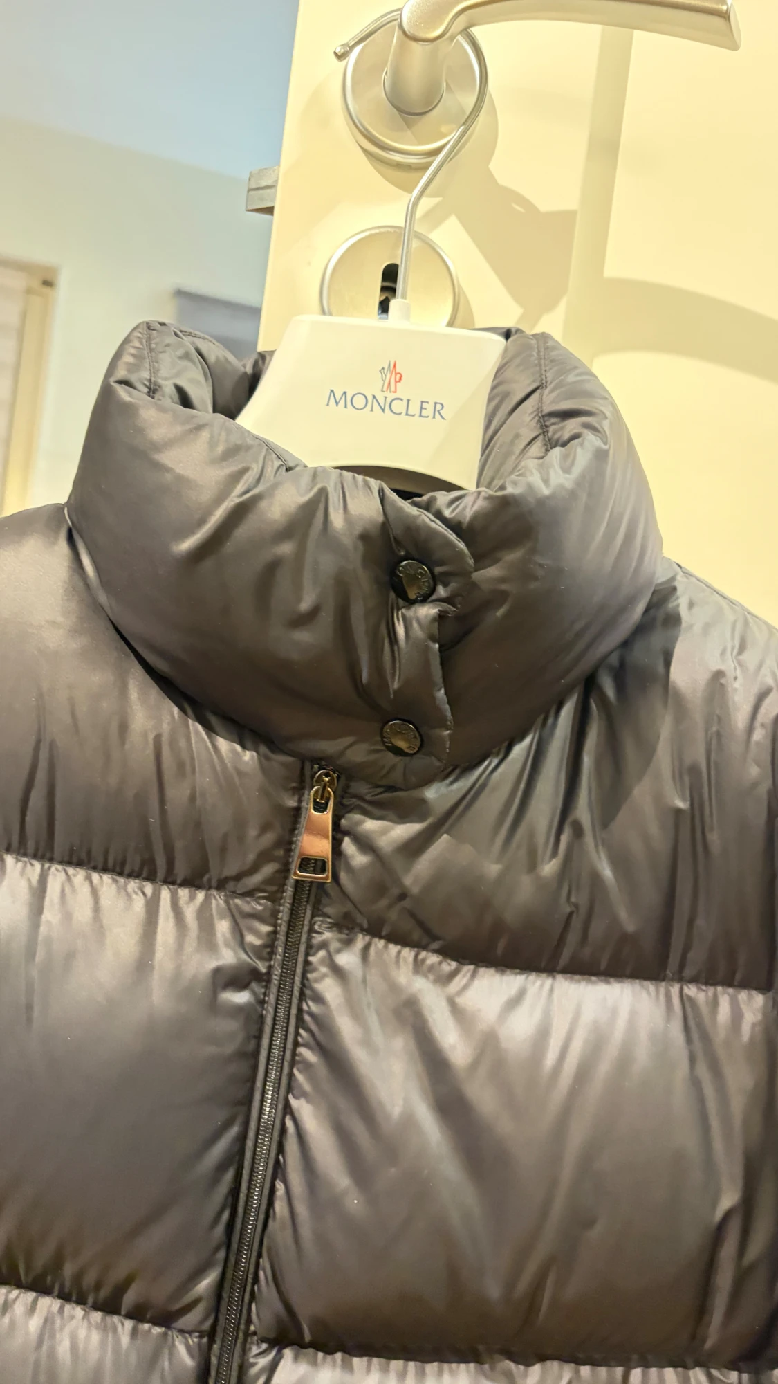 Black Lannic Quilted Shell Down Jacket - 1