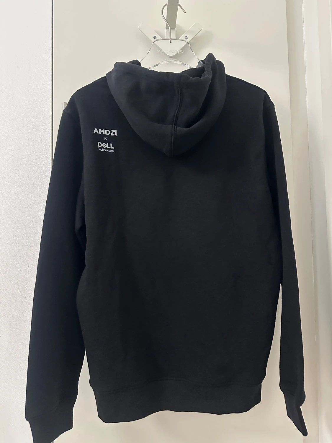 Svart AMD x Dell hoodie med tryck - 1