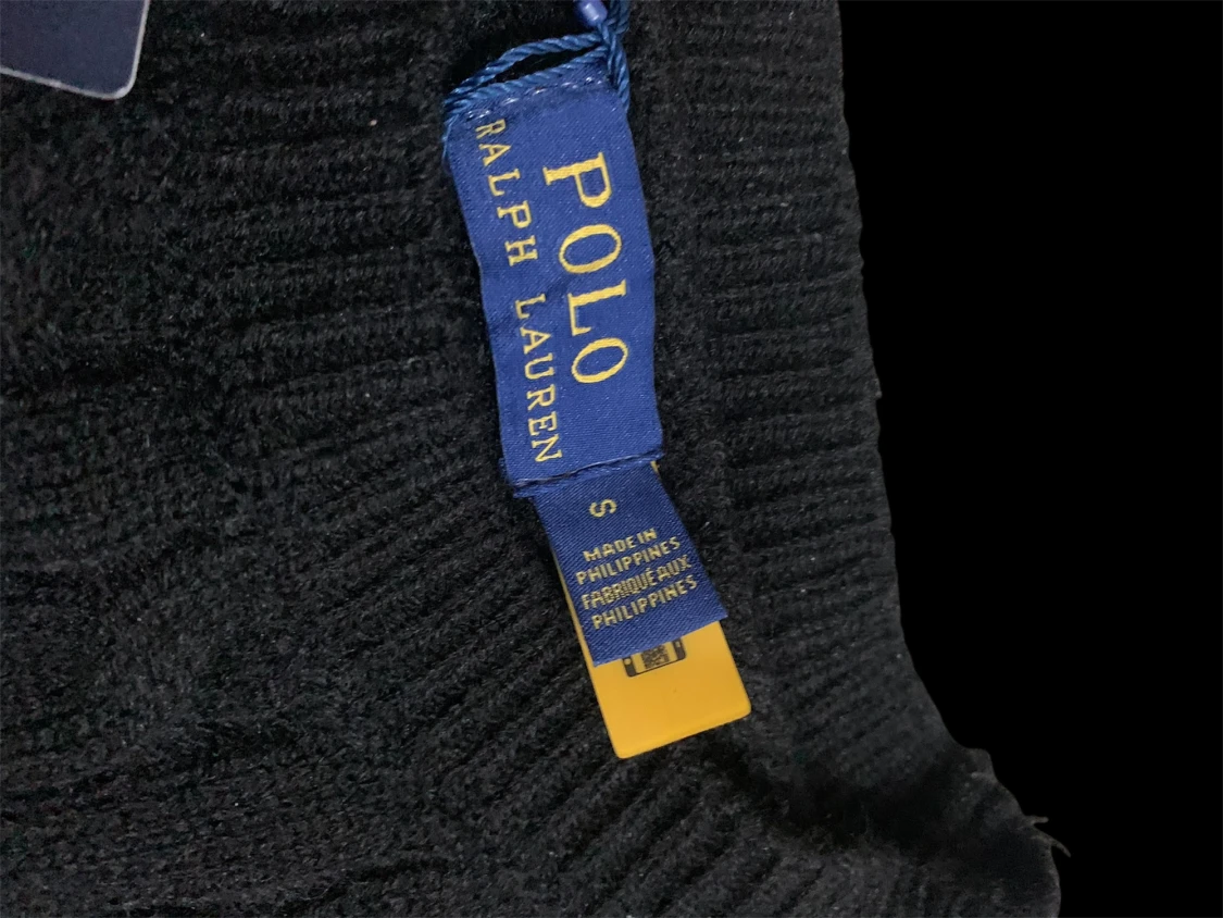 Svart kabelstickad tröja Polo Ralph Lauren - 1