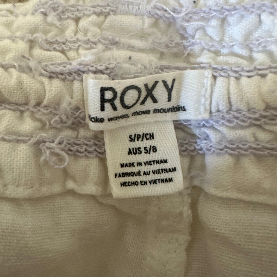 Vita linnebyxor från Roxy med snörning - 3