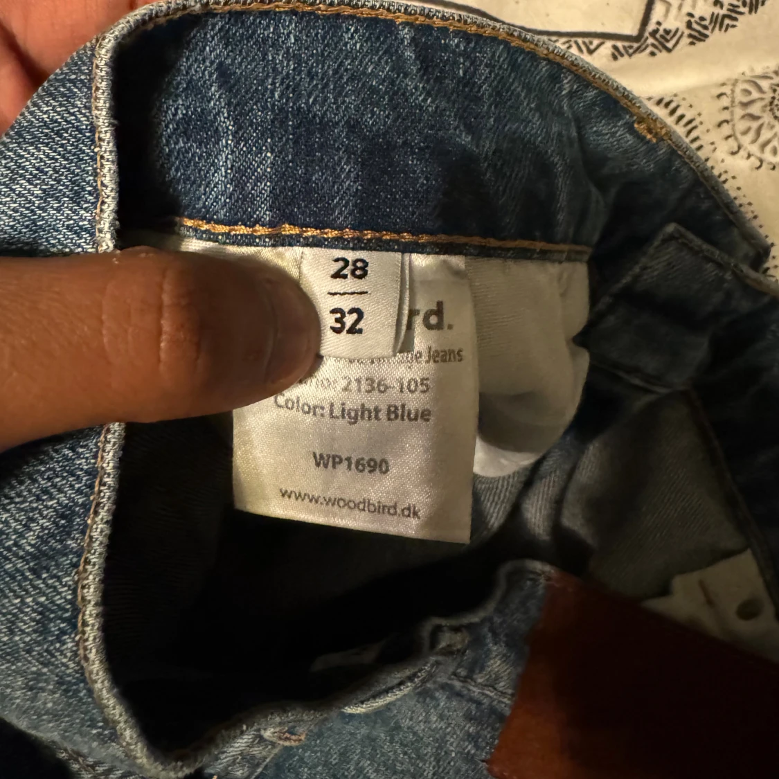 Woodbird ljusblå raka jeans 28/32 - 3