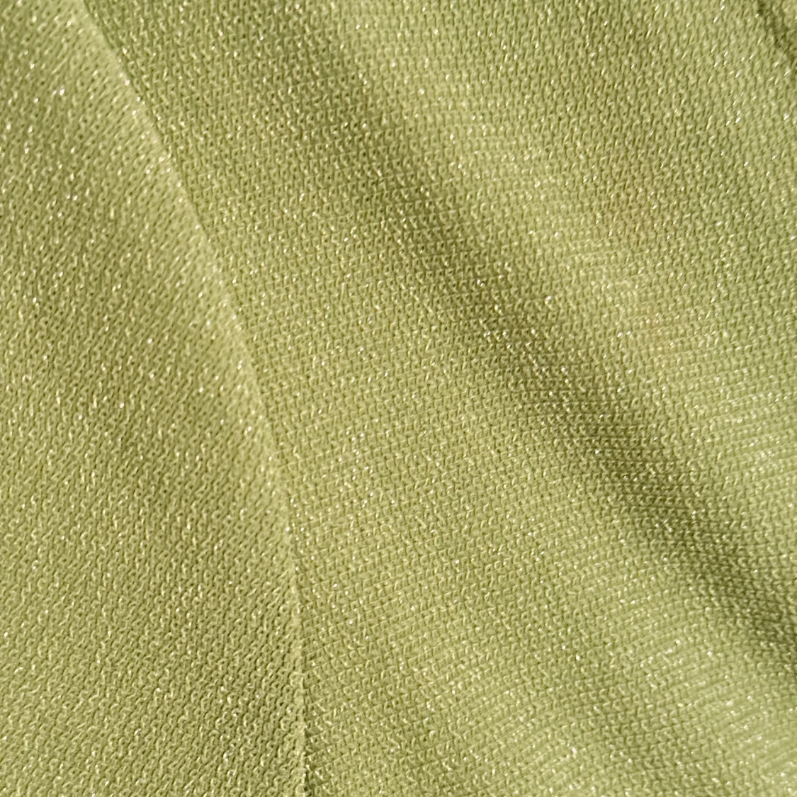 Grön glittrig croppad topp med snörning - 2