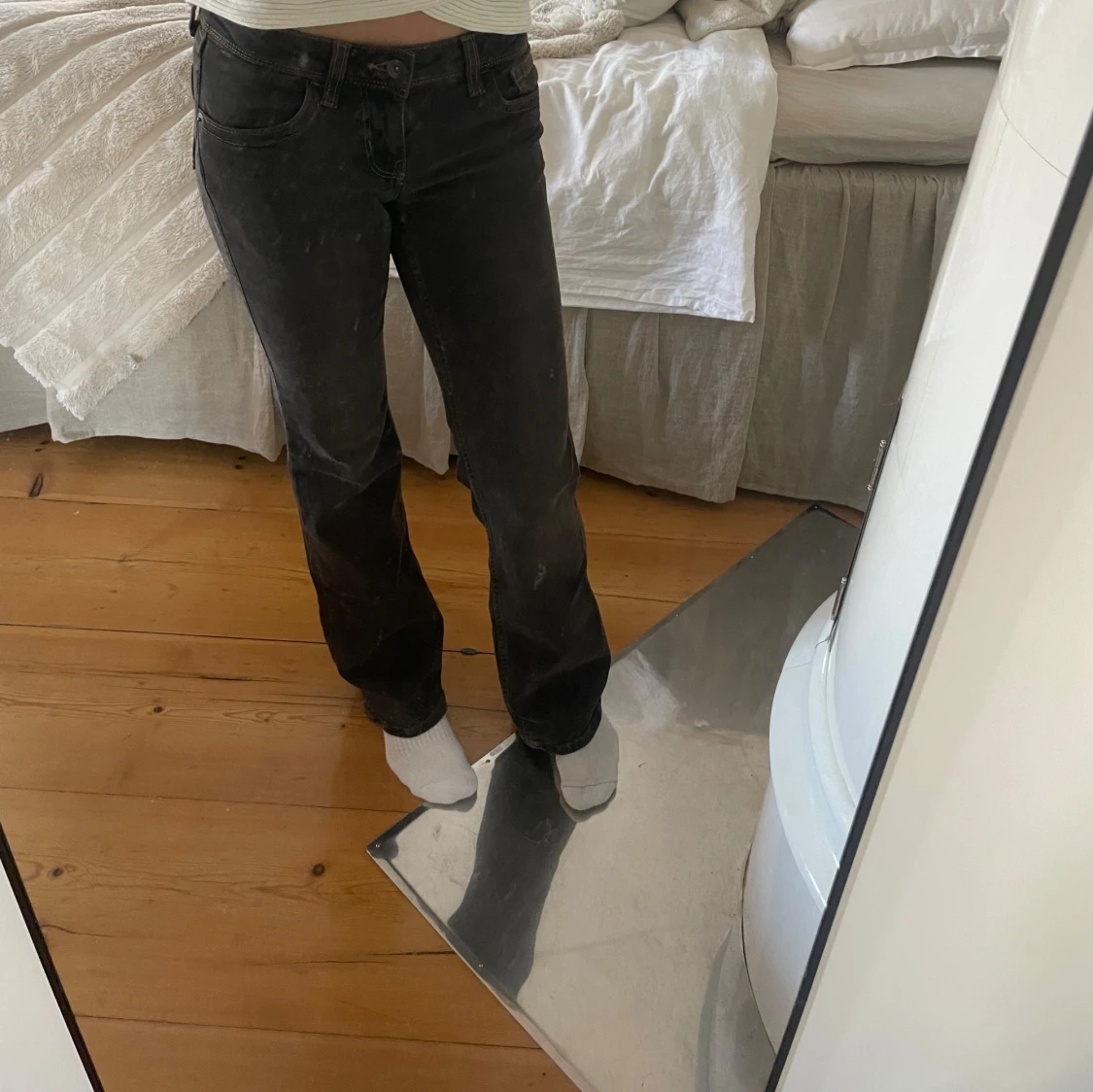 Svarta bootcut jeans - 1