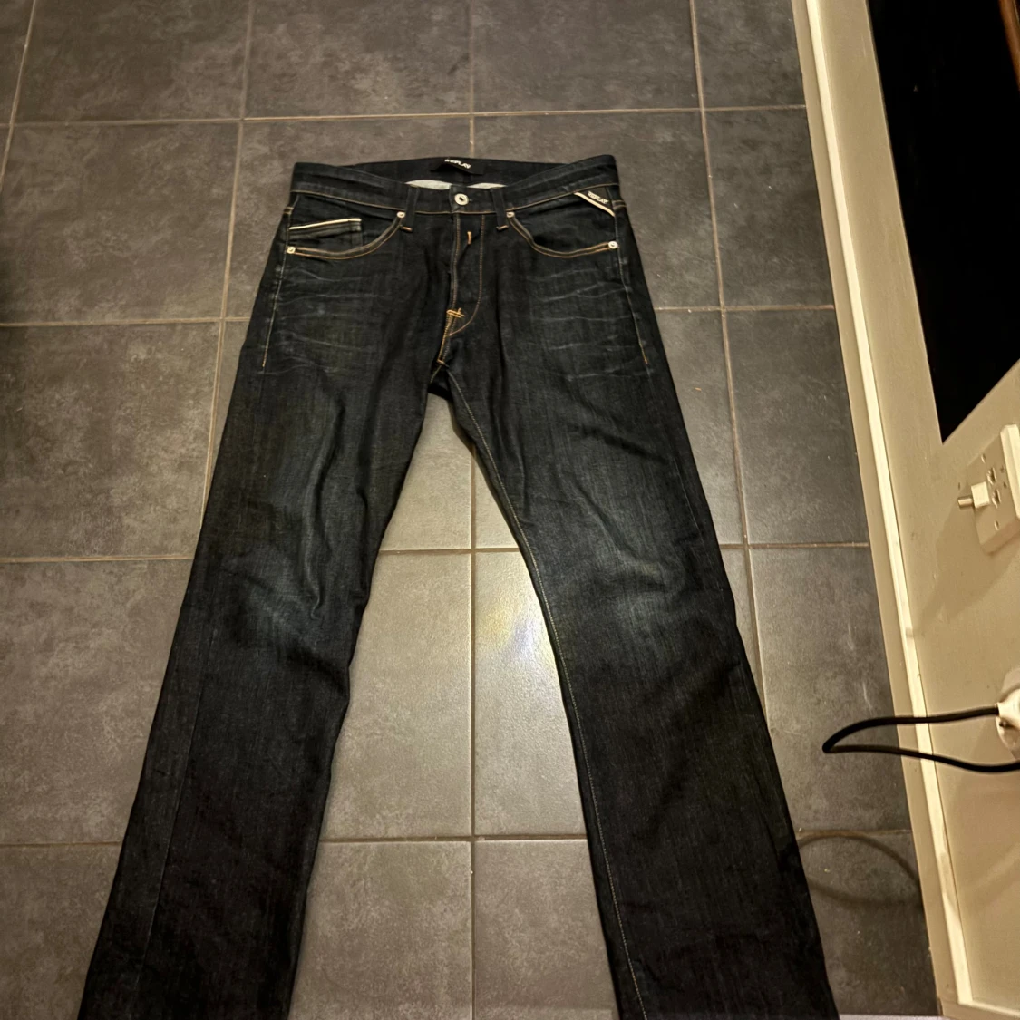Replay mörkblå jeans straight fit - 2