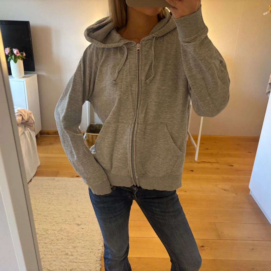 Grå hoodie från Crancotton XXL - 1