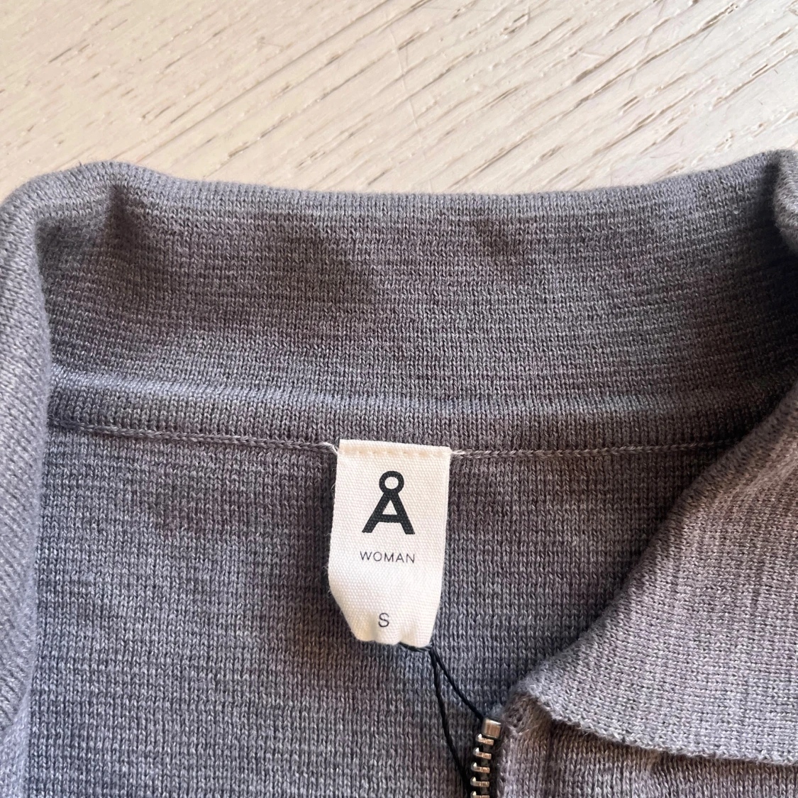 Grå stickad overshirt från Åhléns - 3