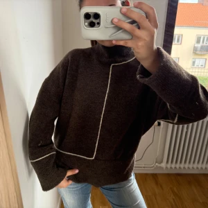 Stickad tröja - Superfin brun stickad tröja från Zara