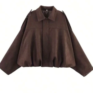 Oversized brun mockajacka - aldrig använd! 