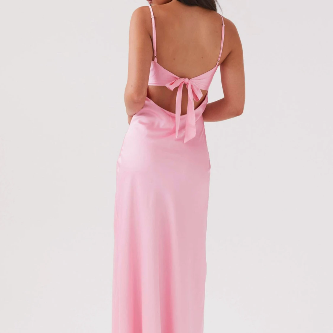 Rosa Flora Satin Maxi Dress PepperMayo - 2