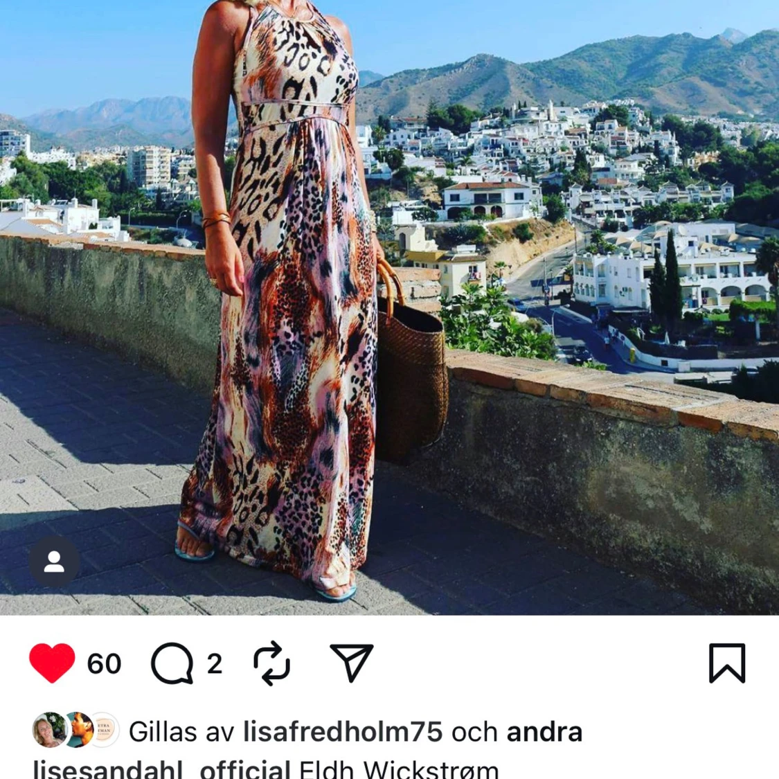 Leopardmönstrad långklänning Lise Sandahl - 2