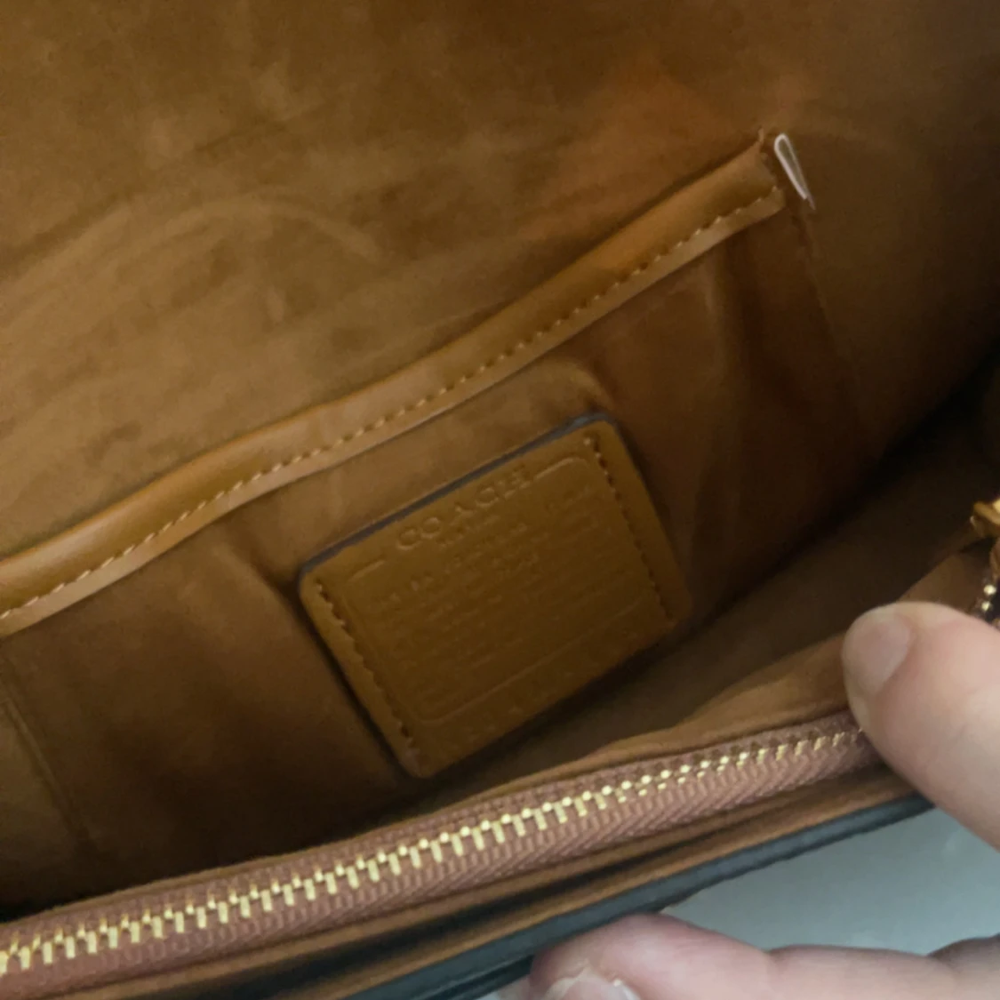 Coach axelväska i svart och brunt skinn - 1