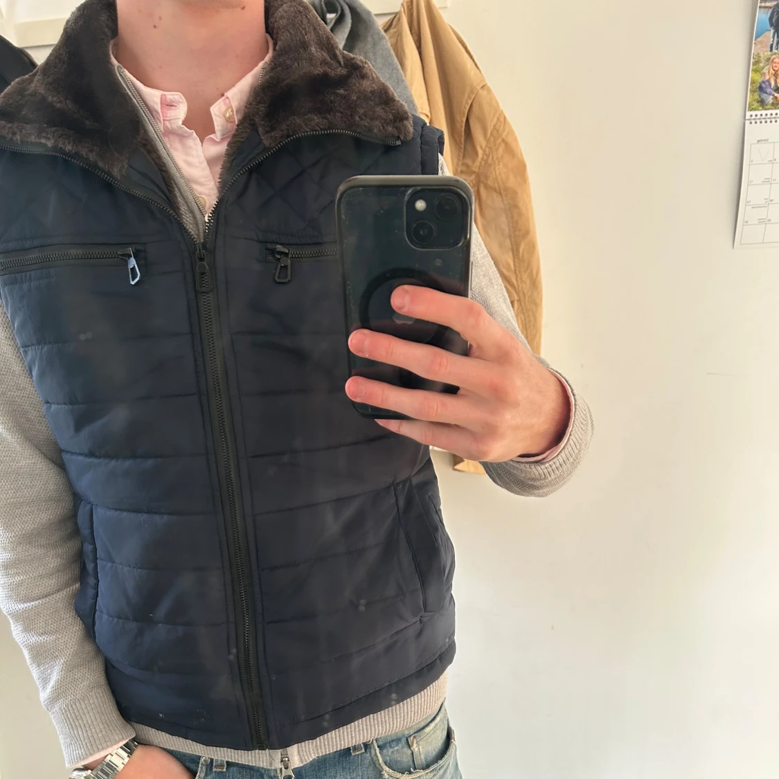 dunväst med pälsfoder - 2