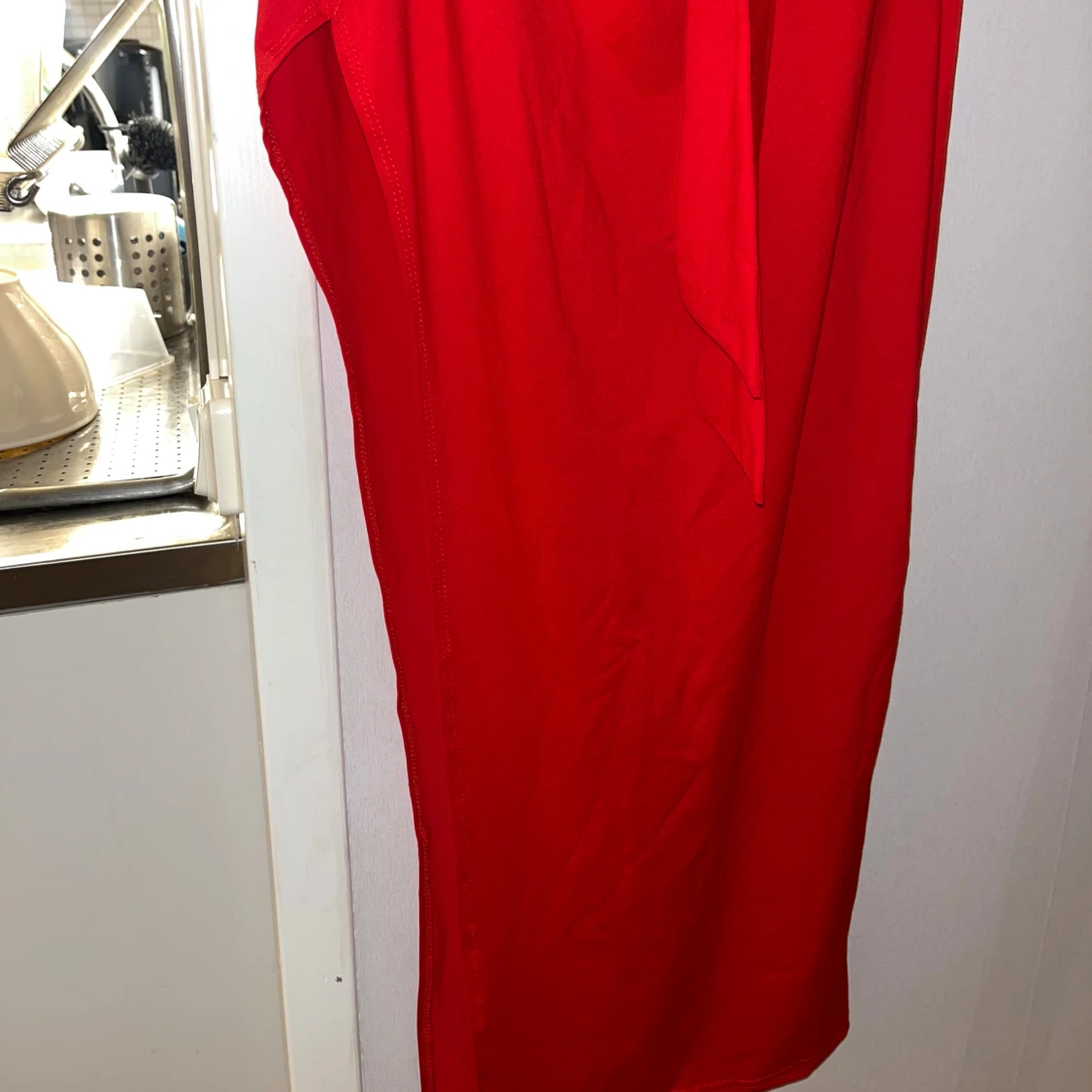 Röd långärmad klänning från SHEIN - 2