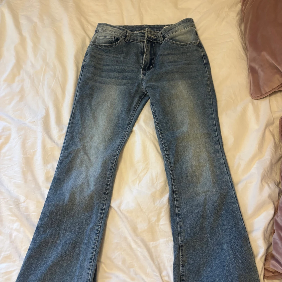 Mörkblå lågmidjade jeans - 2