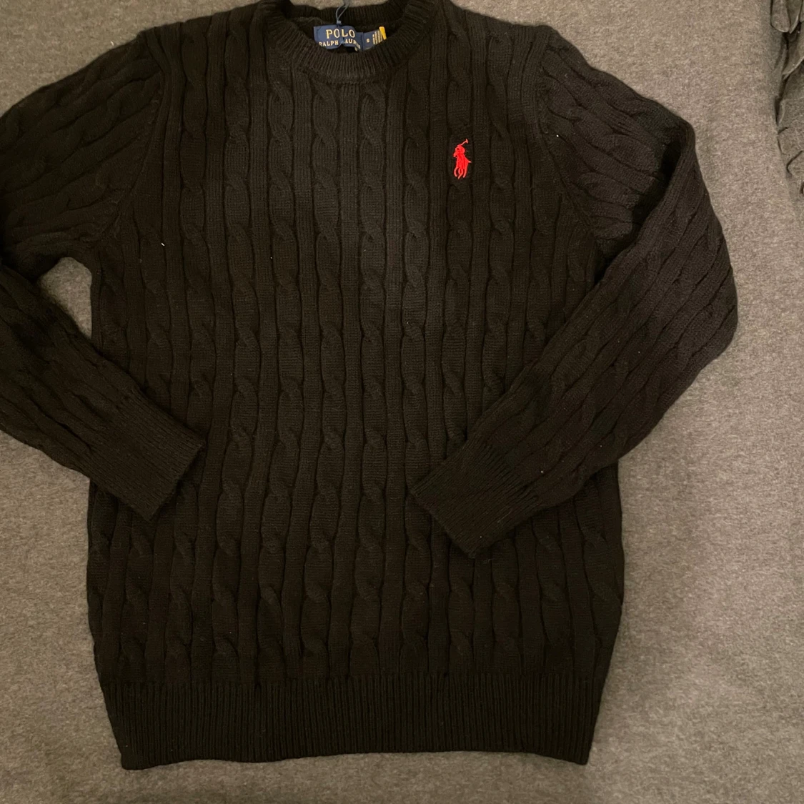 Svart kabelstickad tröja Polo Ralph Lauren - 1