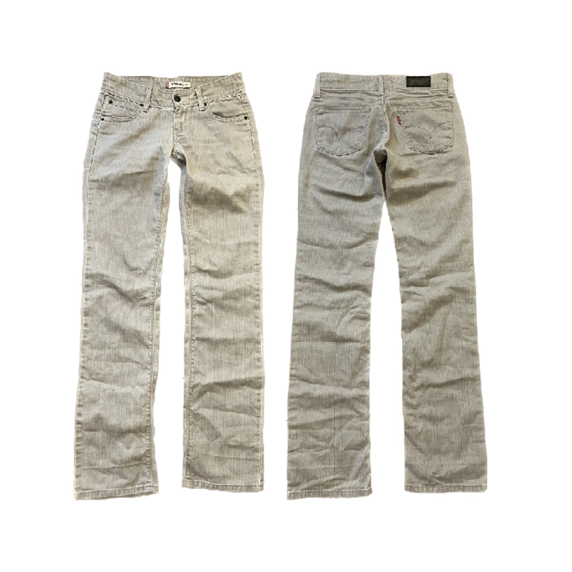 Lågmidjade grå jeans  - 2