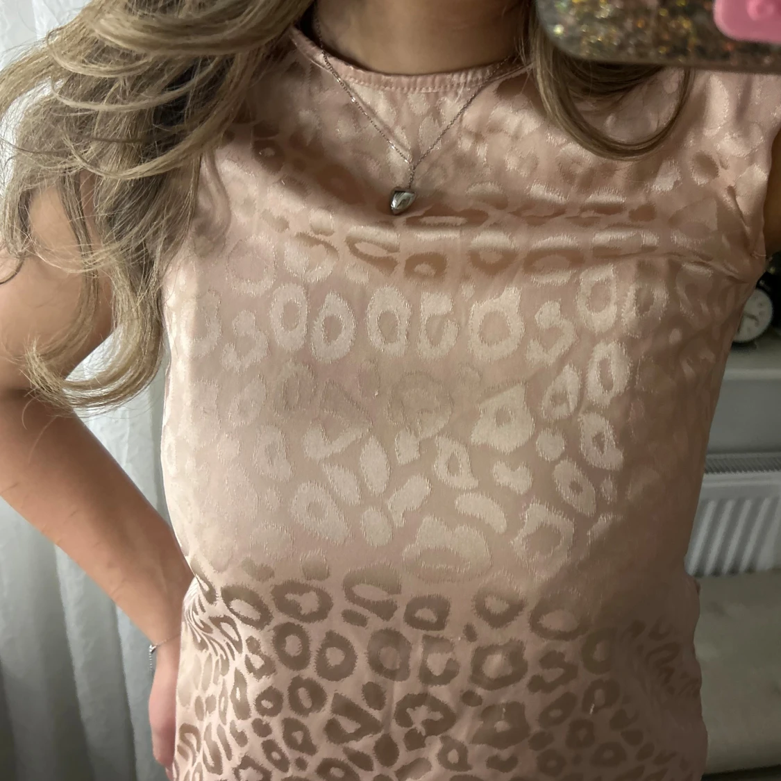 Rosa leopardmönstrad topp - 3