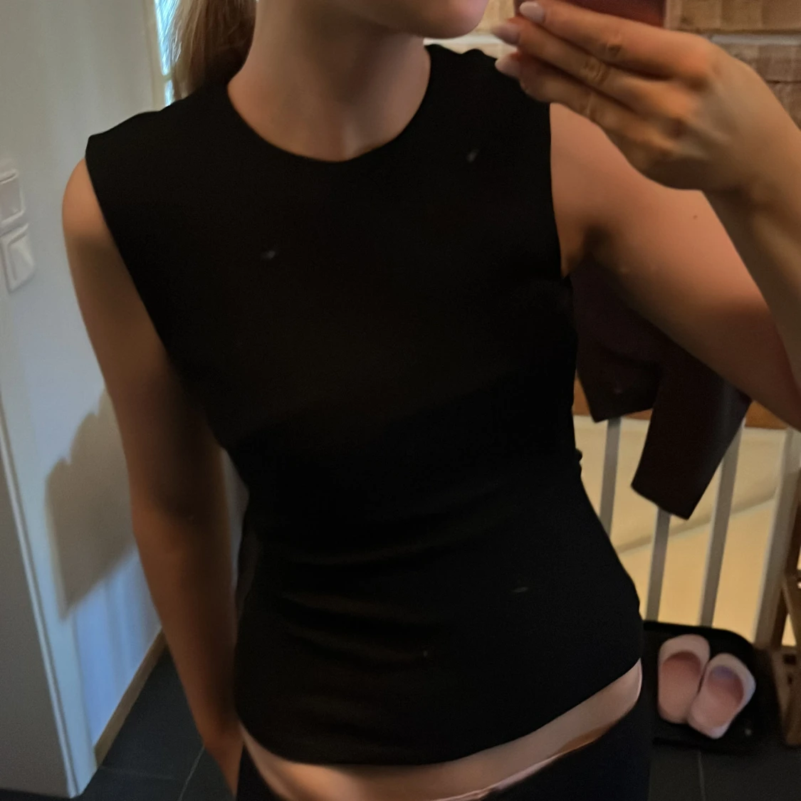 Svart ärmlös topp från Zara