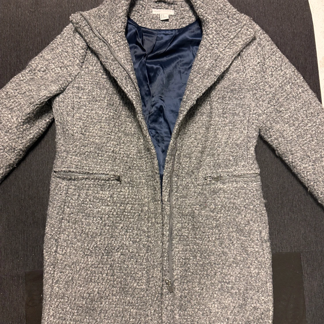 Grå ullmix kappa från H&M