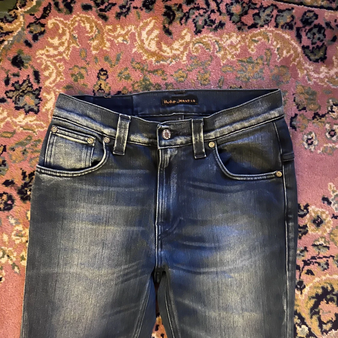 Blå slim jeans från Nudie Jeans finn 28/32 - 1
