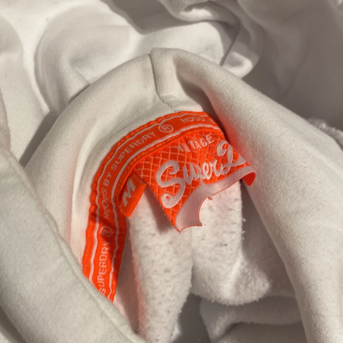 Vit Superdry hoodie med tryck - 4