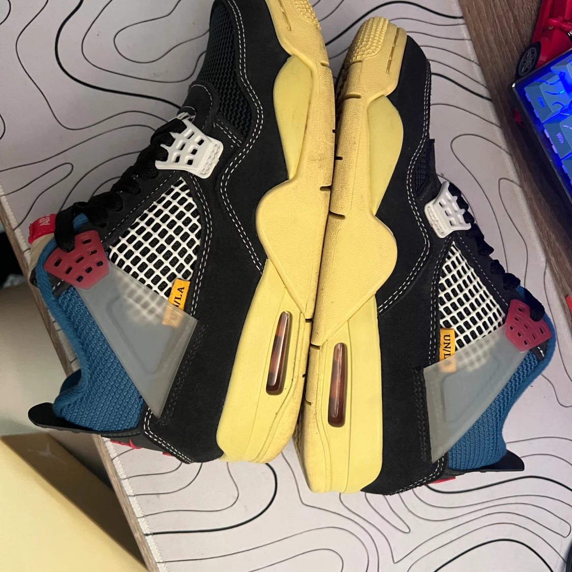 Jordan 4 Union LA svart/blå - 1