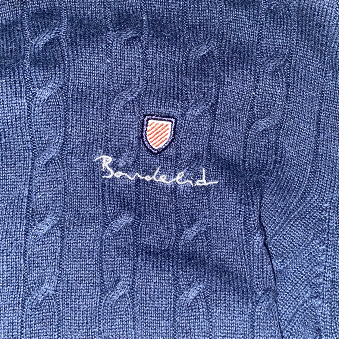 Mörkblå stickad tröja Bondelid M - 4