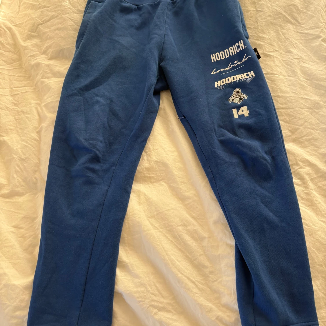 Blå Hoodrich mjukisbyxor med tryck - 2