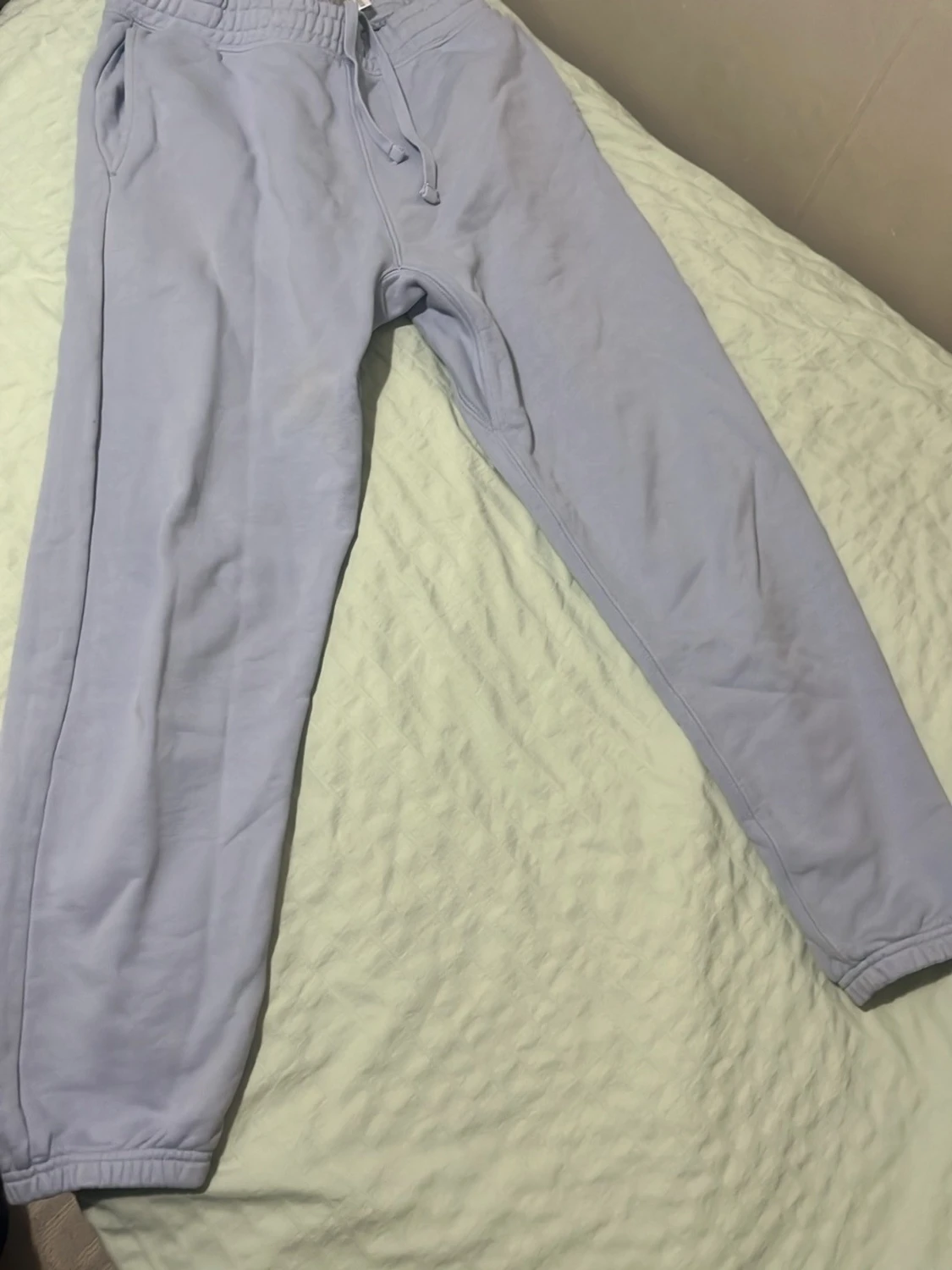 Ljusblåa mjukisbyxor med snörning - 3