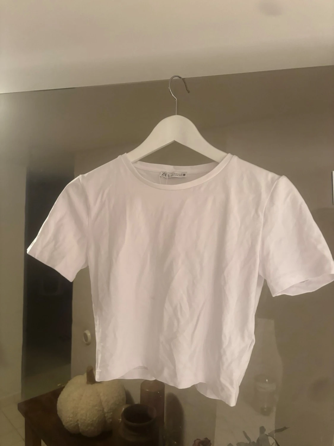 Vit croppad topp från Zara